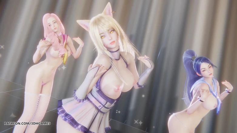 3D-Hentai Games: [mmd] Wjsn Chocome - Hmph! Ahri Kaisa Seraphine Sexy Striptiz Dance...