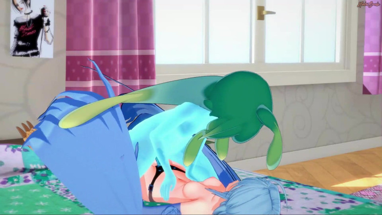 Hentai Smash: Schlankes mädchen Suu wird von harpy Papi mit dem strap-on...