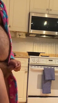 Cock Out While Maintance Guy Fixes Oven