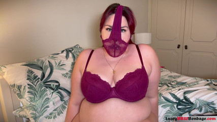 Lacey BBW Bondage: Purple Passion: the Pantyhood and Purple Gag Extravaganza