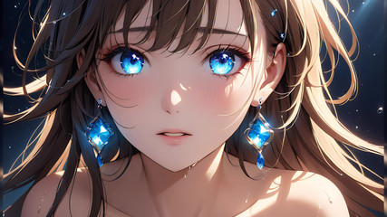 LustRender: Emosi Ethereal - Ai Girl Dengan Air Mata Bercahaya Dalam Rakaman...