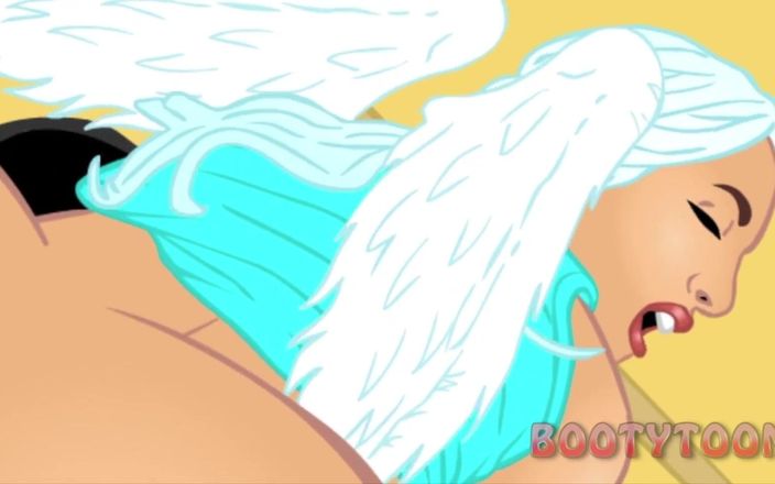 Back Alley Toonz: Culona pawg angel divine cartone animato di sesso anale interrazziale