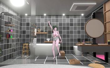 St. Louis Bathroom Undress Dance Hentai Tell Me Song Azur Lane Mmd 3D Soft Green Hair Color Edit Smixix