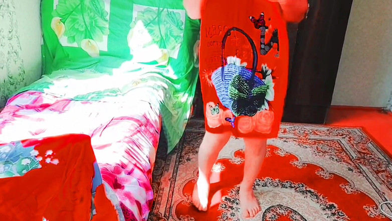 Kitty_Cross: Soft Sissy Twirling Skirt in Cozy Warm Bedroom