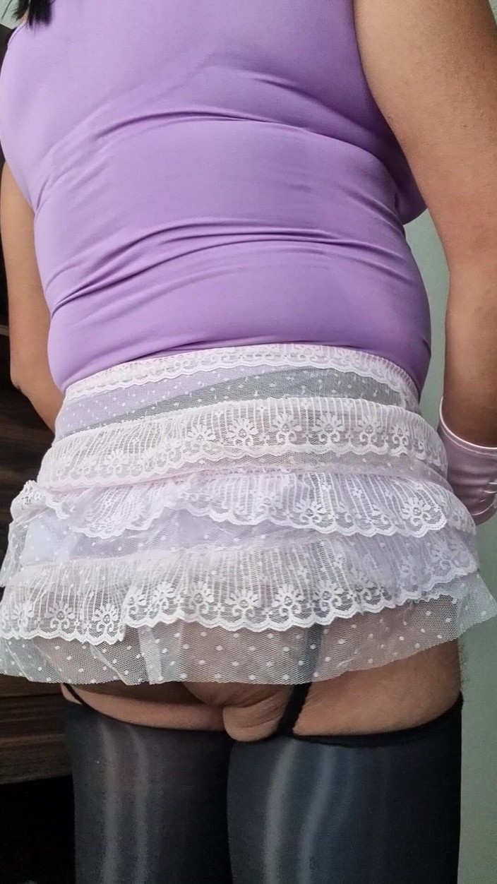 My panties: Mijn nieuwste satijnen, kanten en doorschijnende slipje