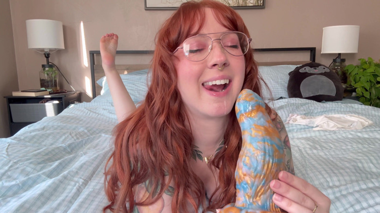 luxury_slut: Tattooed Babe Wrecks Her Pussy with a Huge Bad Dragon