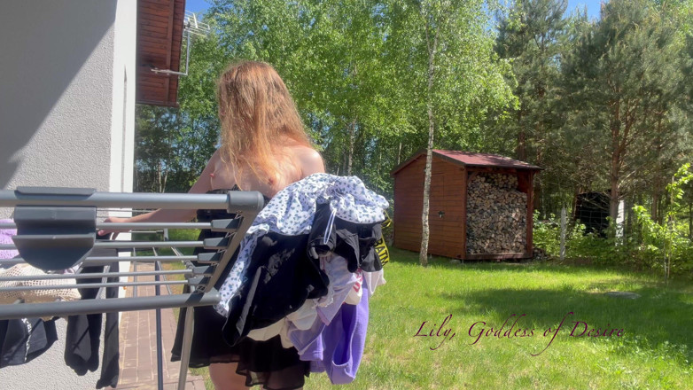 Lily, Goddess of Desire: The New Teen Neighbor Hangs up the Laundry and Knows...