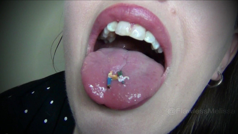 Flawless Melissa: Giantess miệng trêu chọc cận cảnh Uvula nuốt toàn bộ