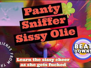 Camp Sissy Boi: Alleen audio panty sniffer Sissy Olie leert een cheer te...