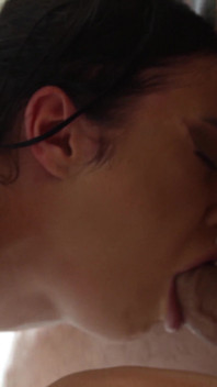 A Slut in a Hot Tub Gets Fucked Hard by Two Men and Gets Cum