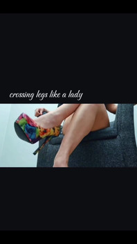 Leg Crossing in Colourful Steve Madden