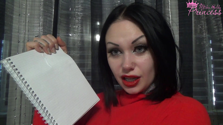Goddess Misha Goldy: Transforming you to the paper &amp; kissing