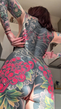 Tattooed Redhead, Showing Some Ink