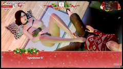 Cumming Gaming: 无限的圣诞节 [Xmas hentai 色情游戏] ep.8 手臂摔跤与我的继母最好的朋友，然后操她的熟女阴户