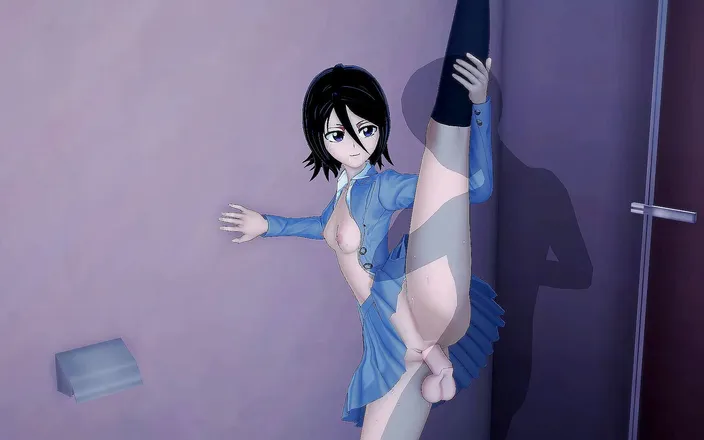 HentaiF3tish: Rukia takes a creampie after a hand job