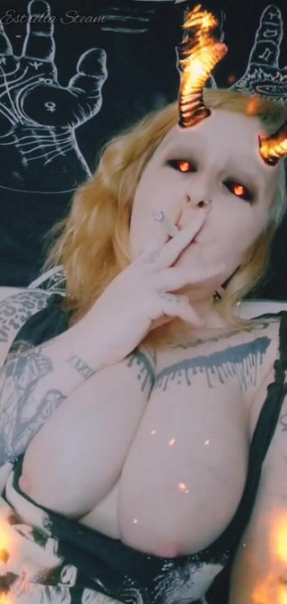 Estrella Steam: Demon smokes a cigarette