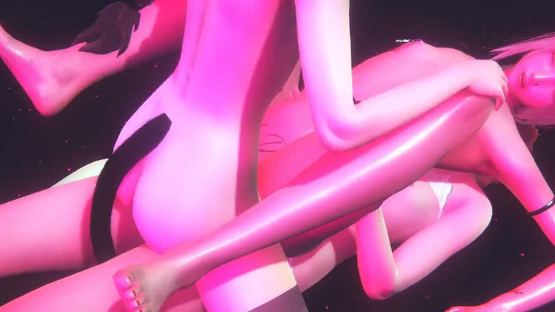 Yaoitube: Yaoi Femboy - Sora footjob a dvojitá penetrace