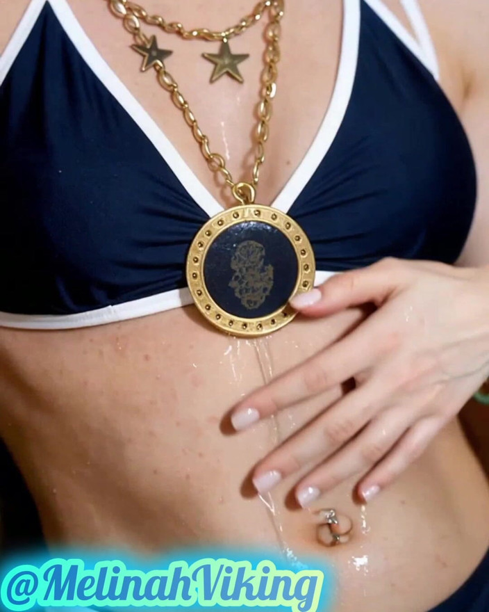 Melinah Viking: Late Night Poolside Closeup Tease