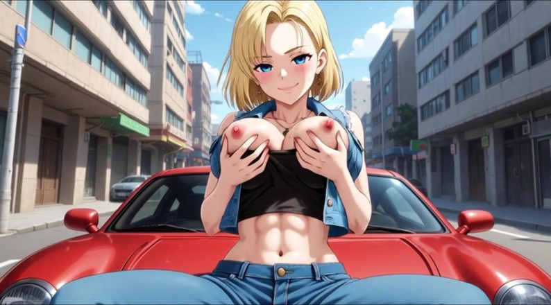 My night collection: Android 18 mengusik tubuh sempurnanya dalam posisi erotik panas yang amat...