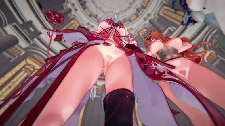 NSFWOtaku: Wuthering Waves - pesta seks Harem 2 - Animasi Hentai 3D