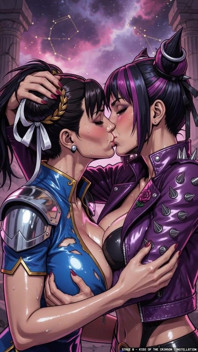 Chun Li and Juri Kiss (ai)