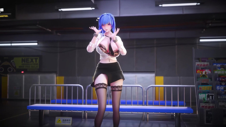 MikuMotion: Office Lady Uniform; Rok mini; Lace Thong; Sekretaris
