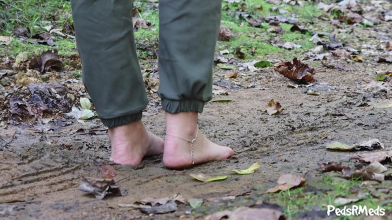 PedsRMeds: Peaches Kim Barefoot in the Mud