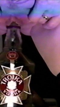 Vintage HD Camcorder Footage Deepthroat Slut Fucks Bottles