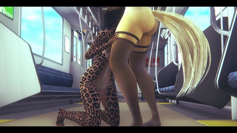 HentaiTubes: Hentai berbulu - fox dan leopard berkongkek dalam kereta api - anime...