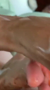 MILF Granny Rubs Cum All Over Her Feet