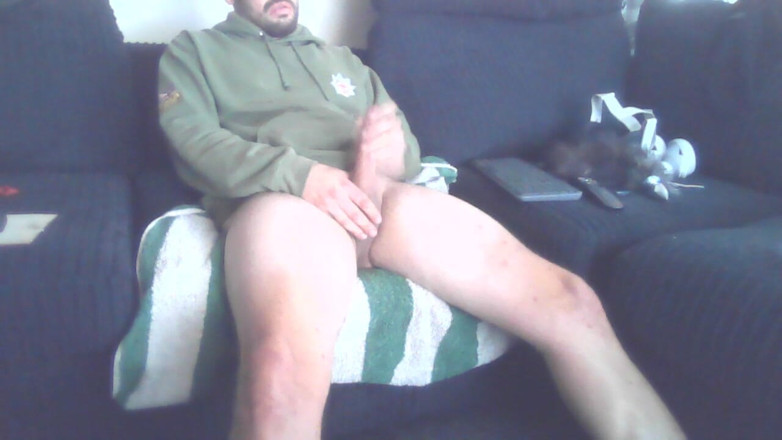 Straight man doing gay porn: Hilf, meinen schwanz hart zu bekommen, ich masturbiere allein, um...