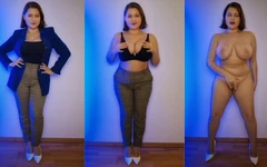 Du fantasierst davon, wie deine sexy kollegin sich ausziehen und sich bücken und ihre perfekten Kurven zeigen