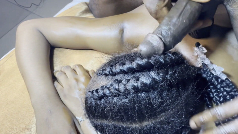 African Beauties: Hair Fetish for Ebony Teen Receiving Cum