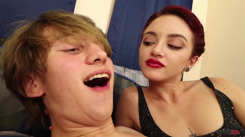 Tutor Him: Lola Fae edges college cock to huge cumshot