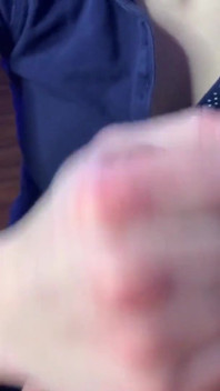 She sucks him and masturbates him by surprise in front of the TV