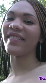 Beautiful ebony model with delicious she cock