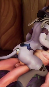 Draenei Witch fode cara de elfo amarrando | Warcraft - paródia pornô