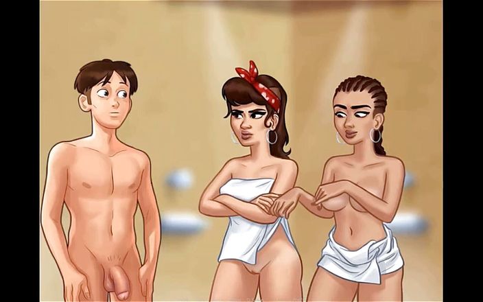 Cartoon Play: Summertime saga teil 13 - hart in college-dusche