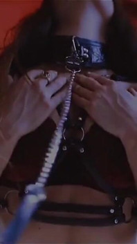 Striptease dancer is masturbating