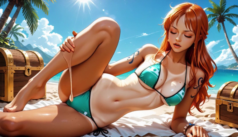 Sdanimacionescol: Nami dientot habis-habisan sama luffy dan zoro - seks threesome di...