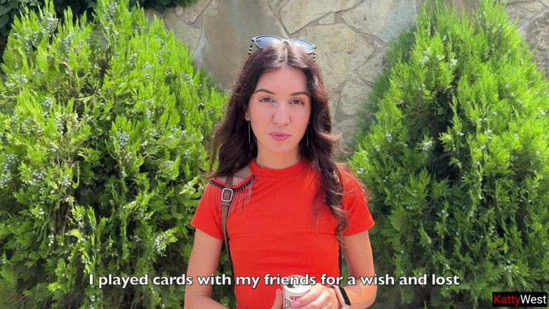 Katty West studio: Public Blowjob in the Bushes with a Stranger and a...