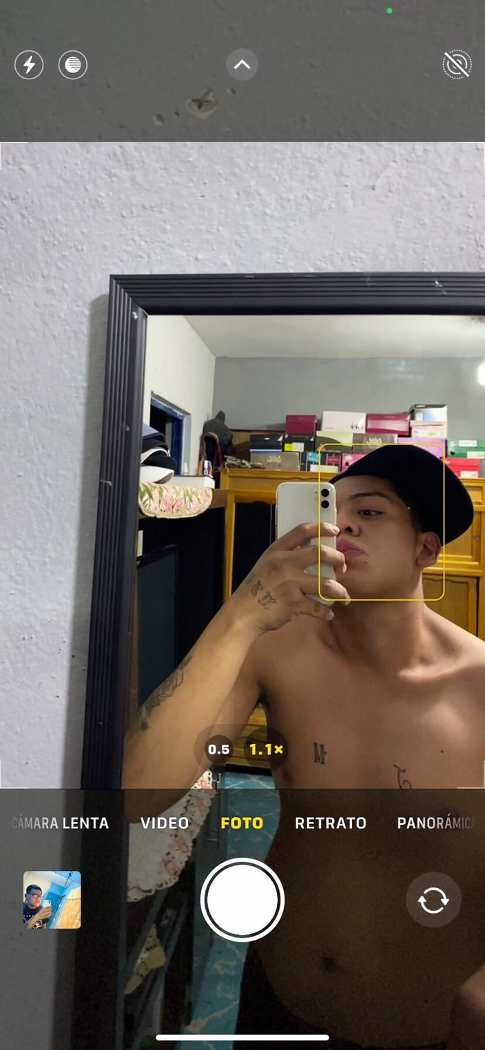 Eduu: Young Latino Boy Posing in Front of the Mirror