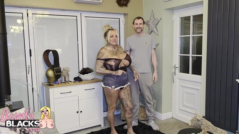 Creampie cum whores: Riesiger schwanzfick für fan-bambiblacks