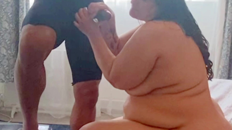 Zina Gabon: BBW Busty Cougar Handles BBC in Her Mouth - Best Blow...