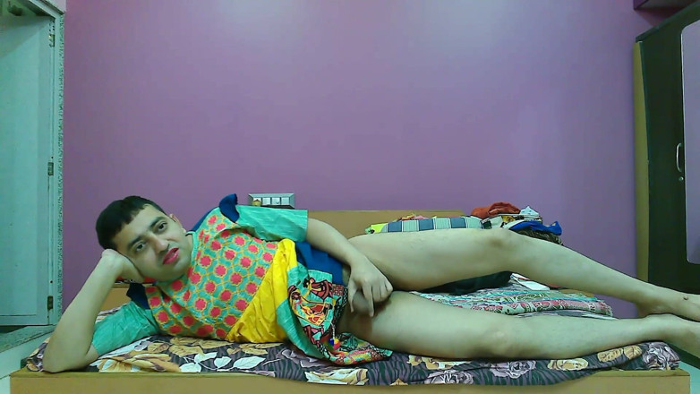 Cute & Nude Crossdresser: Sexy sissy crossdresser femboy Sweet Lollipop masturbation and cum in...