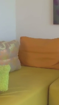 Leopard Dress and Hot Pink Hair - Two Busty MILFs Share a BBC on the Red Sofa