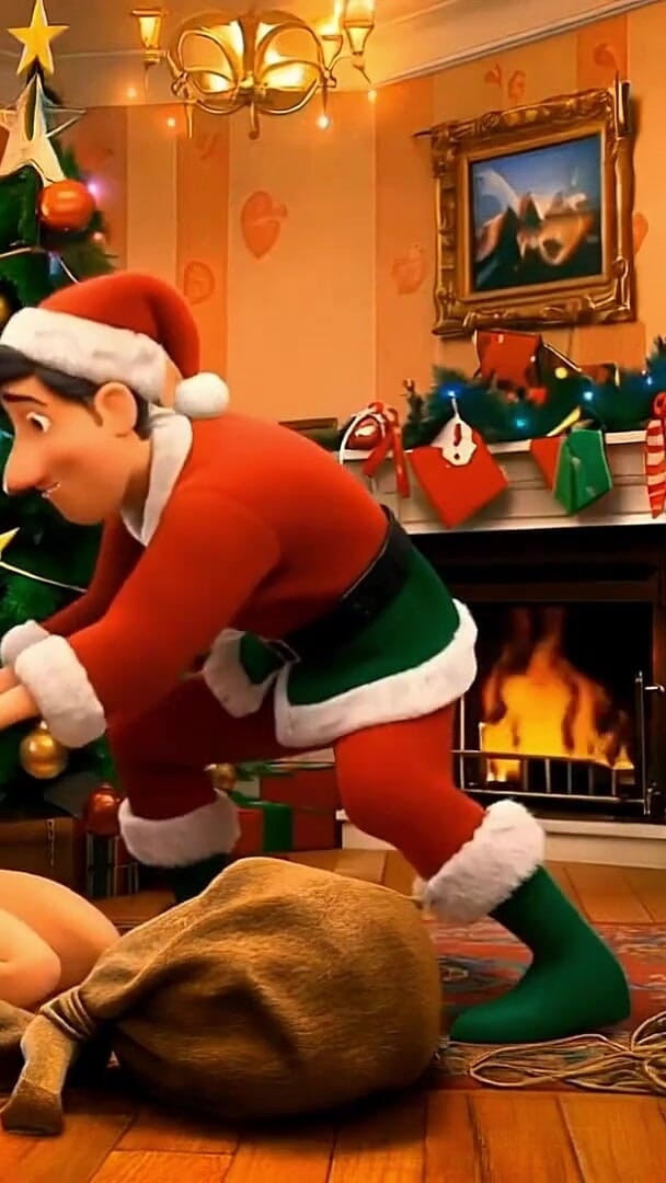 His Ex for Christmas (Gagged AI Cartoons)