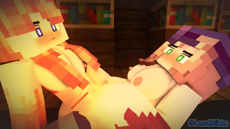 VideoGamesR34: 摇滚纸剪刀！Minecraft 女同性恋色情动画