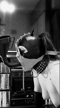Halloween Scary Cumming and Pissing to Slave Slut Mouth Through a Funnel Gag
