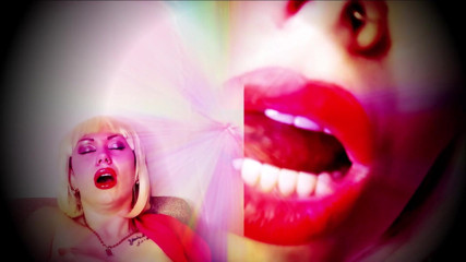 Goddess Misha Goldy: Double red lipstick tease! JOI and orgasm moanings!